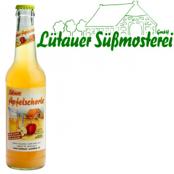 Lütauer Apfelschorle trüb (24/0,33 Ltr. Glas)
