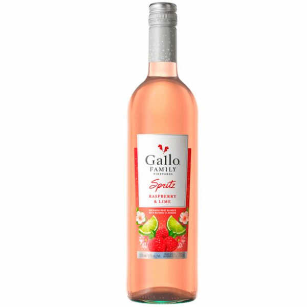Gallo Spritz Himbeere Limette, fruchtiger Spritz, zartrosa Farbe