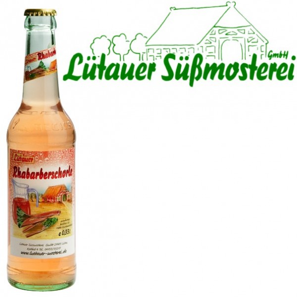 Lütauer Rhabarberschorle (24/0,33 Ltr. Glas MEHRWEG)