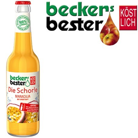 Beckers Bester Schorle Maracuja (24/0,33 Ltr. Glas MEHRWEG)