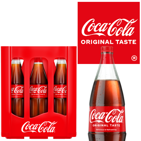 Coca Cola (6/1,0 Ltr. Glas MEHRWEG)