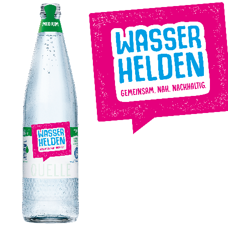 Wasserhelden medium (12/0,75 Ltr. Mehrweg)