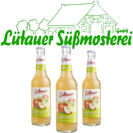 Lütauer Apfelschorle trüb (24/0,33 Ltr. Glas MEHRWEG)