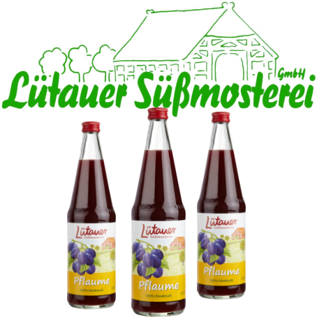 Lütauer Pflaumensaft (6/0,7 Ltr. Glas MEHRWEG)