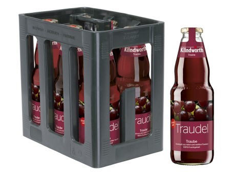 Klindworth Traube rot Direktsaft (6/1 Ltr. Glas MEHRWEG)