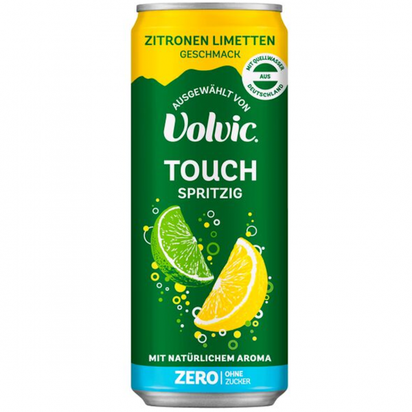Volvic Touch Spritzig Zitrone-Limette zero (12/0,33 Ltr. Dose EINWEG)