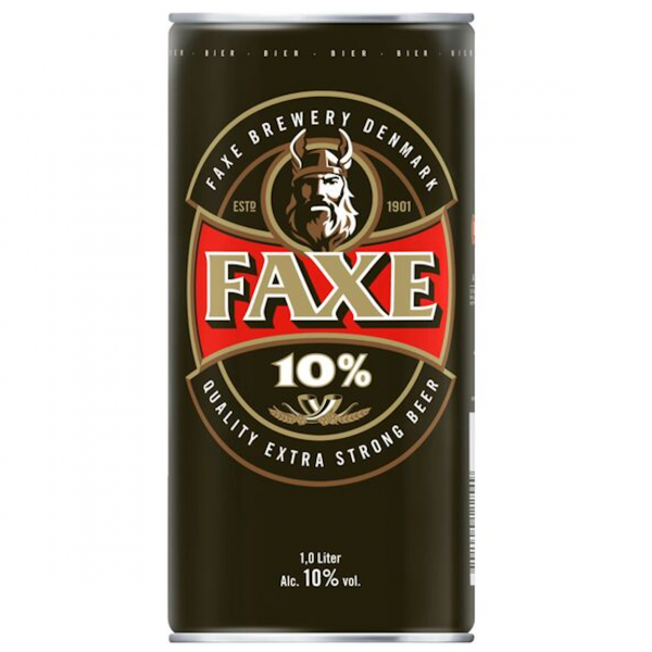 Faxe Extra Strong – kräftiges dänisches Starkbier in der ikonischen Dose.