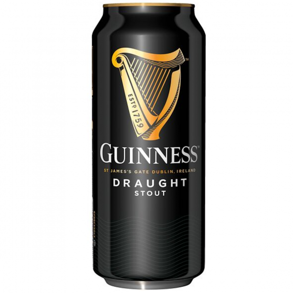 Guinness Draught – tiefschwarz, cremig, ikonisch. Irisches Stout mit samtiger Schaumkrone.